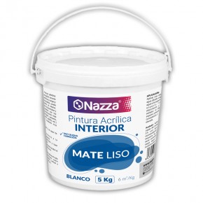 Pintura Acrílica Mate Liso Blanco 5kg.