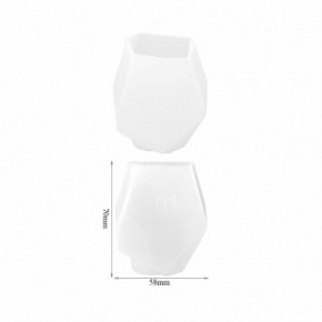 Moule pour résine époxy en forme de PIERRE COUPÉE 7X5CM DJ48