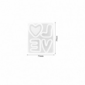 Moule pour résine époxy en forme de COEUR LOVE DJ-130