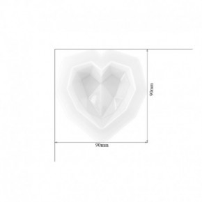 Moule pour résine époxy en forme de COEUR 90 mm DJ-16 2