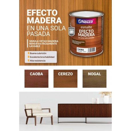 Esmalte efecto madera