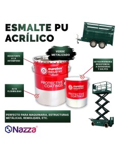 Esmalte de Poliuretano Acrílico Verde Metalizado 4L 2