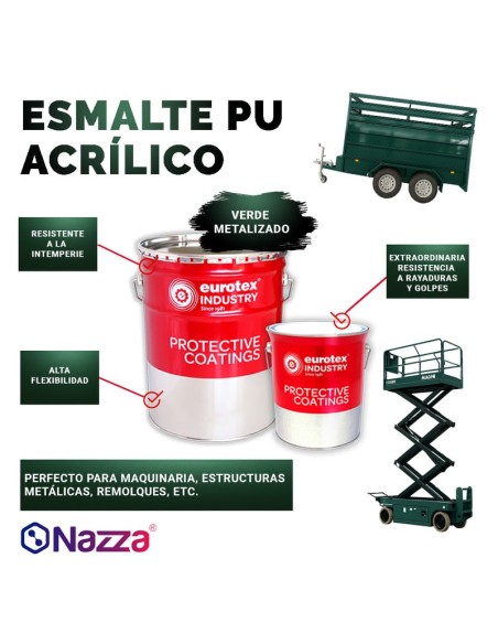 Vernis Vert Métallisé en Polyuréthane 4L+1L (A+B)