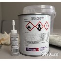 Kit resina de poliéster + peróxido + fibra de vidrio Nazza + paletina + guantes