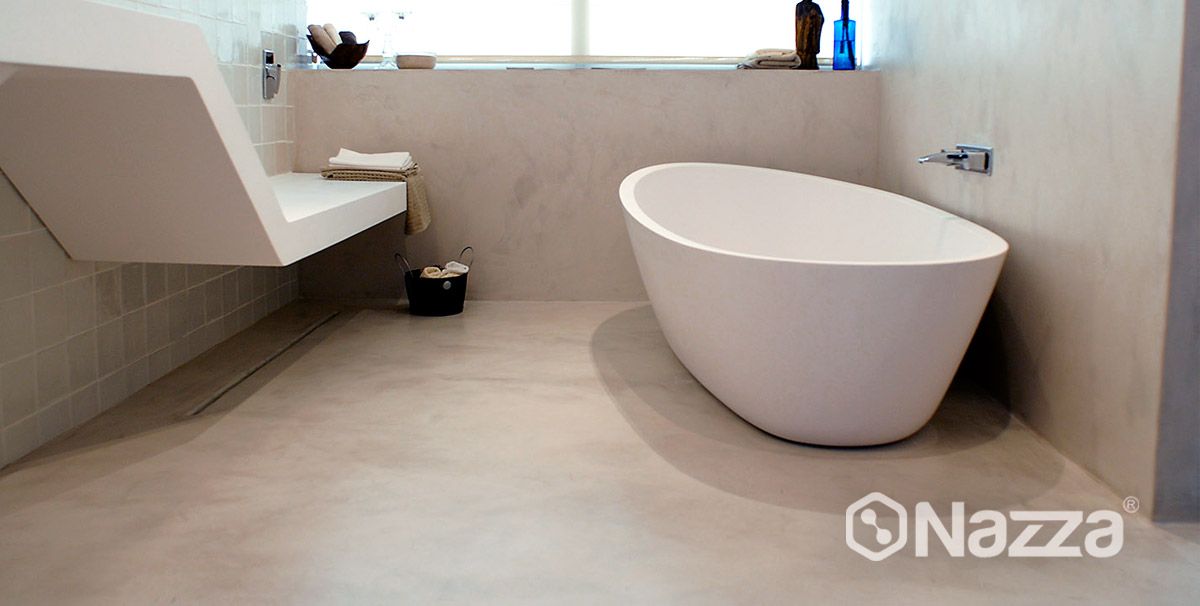 Exemple finition microciment gris