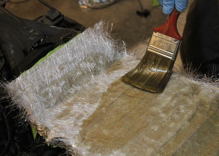 Aplicación Fibra de Vidrio con Resina
